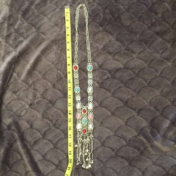 ⭐️Boho tribal statement stone necklace jewelry - Picture 8 of 8